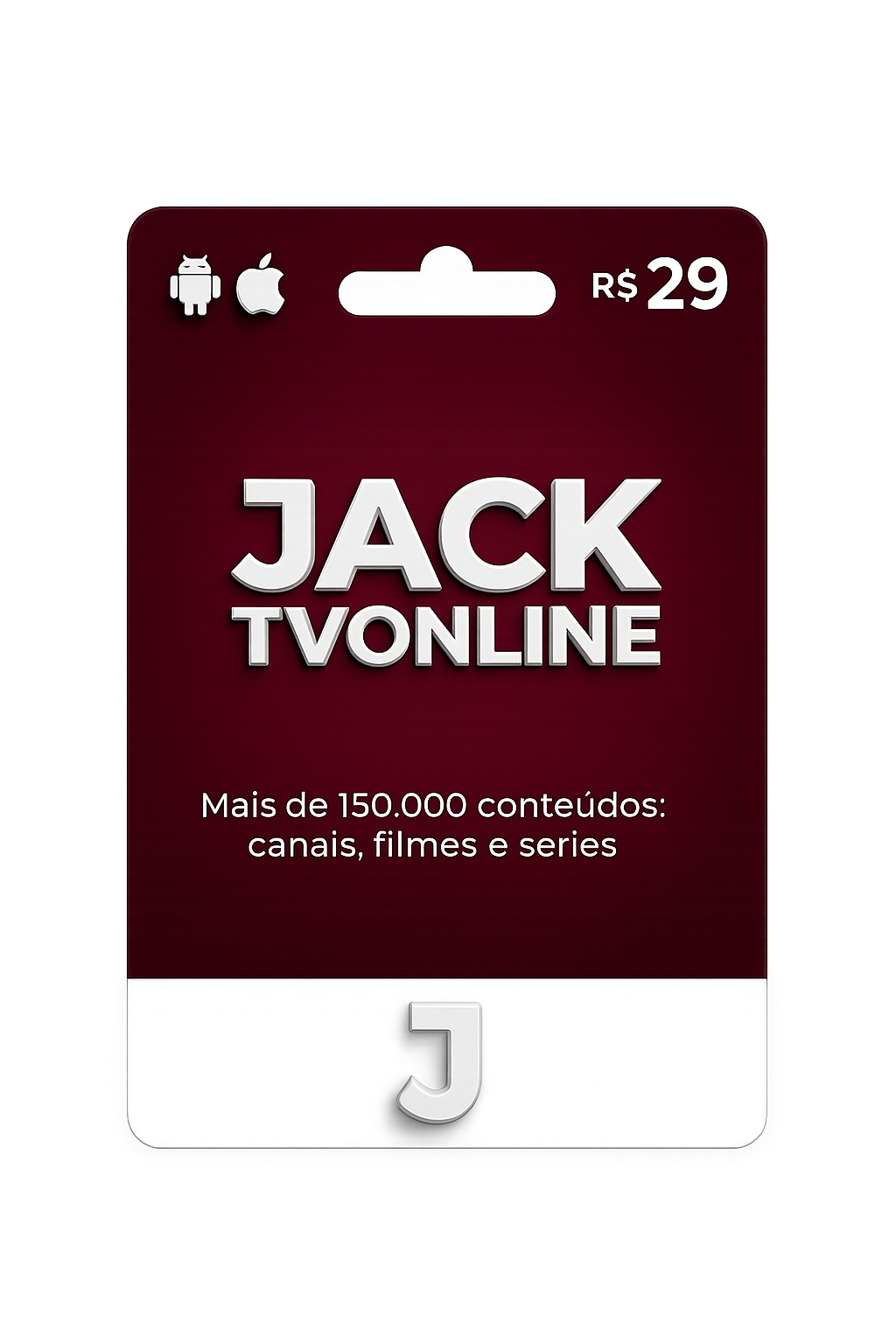 Gift Card Jack TV Online R$29 MENSAL